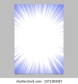 Geometric abstract starburst card template - gradient vector brochure background design