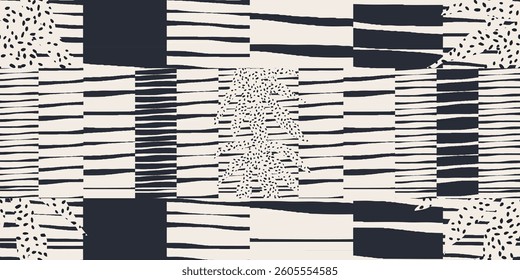 Geometric abstract striped pattern. Unique contemporary print. Fashionable template for design.