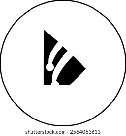 Geometric abstract symbol in simple design