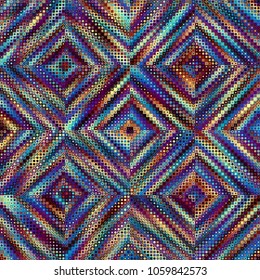 Geometric abstract symmetric pattern in low poly pixel art style. Polka dot pattern on low poly background. Vector image.
