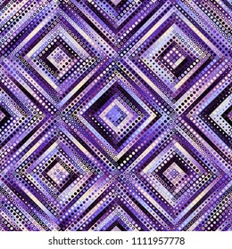 Geometric abstract symmetric pattern in low poly pixel art style. Seamless low poly background. Vector image.