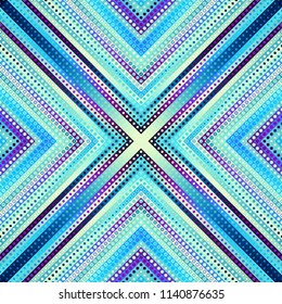 Geometric abstract symmetric pattern in low poly pixel art style. Seamless low poly background. Vector image.