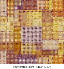 Geometric abstract symmetric pattern in low poly pixel art style. Seamless low poly background. Vector image.