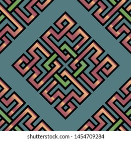 Geometric abstract symmetrical creative pattern for fabrics, clothes, prints, different design