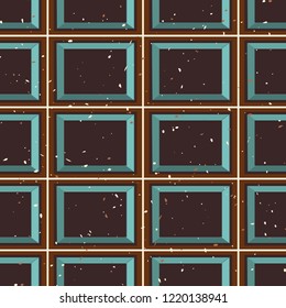 Geometric abstract tartan seamless repeat pattern background rendered to evoke a chocolate tablet texture. Great for fabric, confectionery, wrapping paper, backdrops, fabric and more.