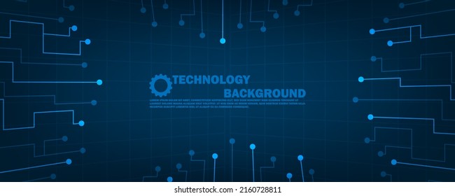 Geometric abstract technology background - future lines and dots connection digital data and big data concept EP.34.hi-tech communication concept innovation vector illustration background 