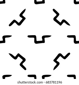 Geometric abstract texture. Black and white pattern.