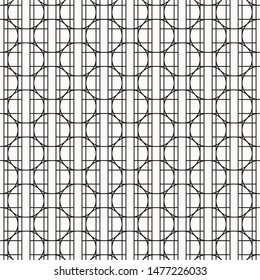 Geometric abstract texture. Curve and straight linear vector pattern, repeating linear abstract. pattern is on swatch panel.