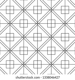 Geometric abstract texture. Square vector pattern, repeating linear abstract. pattern is on swatch panel.