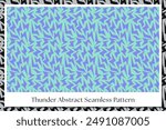 geometric abstract thunder seamless pattern on blue background for print wrapping, banner, card. lightning and labyrinth lines texture pattern. mosaic, maze and zigzag vector seamless pattern