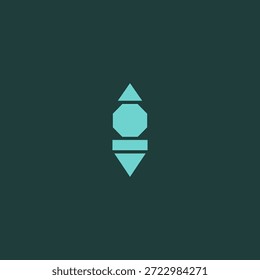 Logotipo de totem abstrato geométrico simbolizando identidade, cultura e poder.