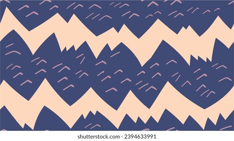 Geometric Abstract Triangle Modern Poster Template Set. Retro grunge freehand jagged lines texture. Seamless.