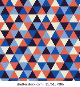 Geometric abstract triangle seamless pattern design for banner, cover, background or wallpaper.