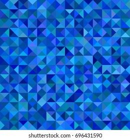 Geometric abstract triangle tiled mosaic pattern background - vector illustration from triangles in blue tones