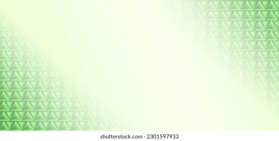 Geometric abstract triangles green color background