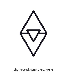 geometric and abstract triangles line style icon design, shape and figure theme Vector illustration