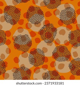 Geometric abstract triangles pattern. Afro style. Seamless vector image.