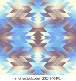 Geometric abstract triangles pattern. Aztec geometric style. Seamless vector image.