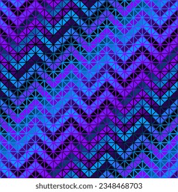 Geometric abstract triangles pattern. Aztec chevron style. Seamless vector image.