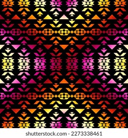 Geometric abstract triangles pattern. Seamless vector image.