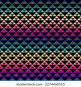 Geometric abstract triangles pattern. Seamless vector image.