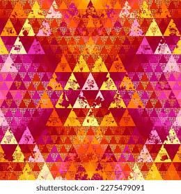 Geometric abstract triangles pattern. Seamless vector image.