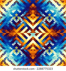 Geometric abstract triangles pattern. Seamless vector image.