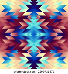 Geometric abstract triangles pattern. Seamless vector image.