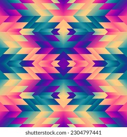 Geometric abstract triangles pattern. Seamless vector image.