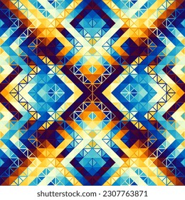 Geometric abstract triangles pattern. Seamless vector image.