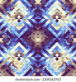 Geometric abstract triangles pattern. Seamless vector image.