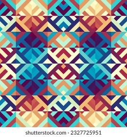Geometric abstract triangles pattern. Seamless vector image.