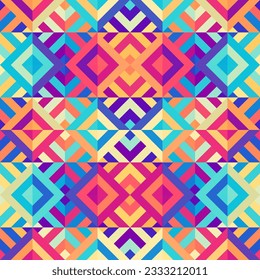 Geometric abstract triangles pattern. Seamless vector image.