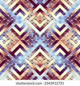 Geometric abstract triangles pattern. Seamless vector image.