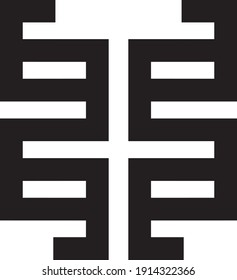 Geometric and abstract typography concept design