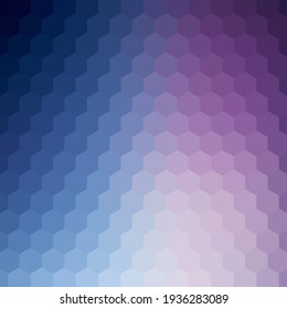 Geometric abstract vector background of blue hexagonal shapes