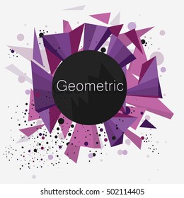 Geometric abstract Vector Background, Triangles and dots on white backdrop for Business Presentations, Sale web banner Application Cover, Brochure Design