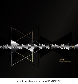 Geometric, abstract, vector background with triangles.