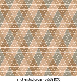 Geometric Abstract Vector Brown Backgrounds with Triangles, Seamless pattern in colorful suitable for print, wallpaper or fabric design Modern Polygon Textures for Use in Design, vector illustration.