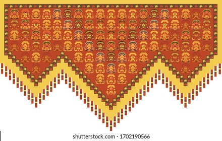 Geometric abstract vector from Chimu an ancient Peruvian culture. Pre-Columbian art pattern from Chimu textiles. Pre inca historic period.