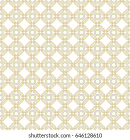 Geometric abstract vector golden octagonal background. Geometric abstract ornament. Seamless modern pattern