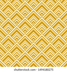 Geometric abstract vector golden pattern. Geometric modern ornament. Seamless modern background