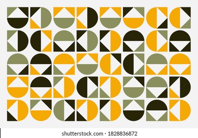 Geometric abstract vector graphics artwork made with simple forms and basic elements. Geometrical pattern composition background for web design, business card, invitation, poster, fashion print.