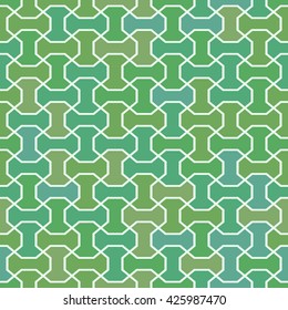 Geometric abstract vector green background. Seamless modern pattern