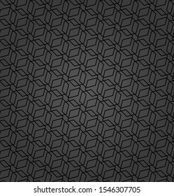 Geometric abstract vector hexagonal dark background. Geometric modern ornament. Seamless modern pattern