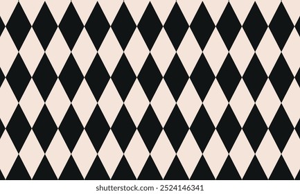 geometric abstract vector horizontal background of black and white rhombuses