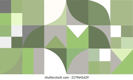 Geometric abstract vector illustration in green and green colors.