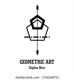 Tatuaje De Ilustración Del Vector De Resumen Geométrico
