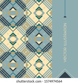 Geometric Abstract vector illustration. Trendy graphic texture with place for your text. Template for corporate identity and modern design.