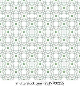 Fondo octogonal vectorial abstracto geométrico. Ornamento geométrico abstracto verde y blanco. Patrón moderno sin igual